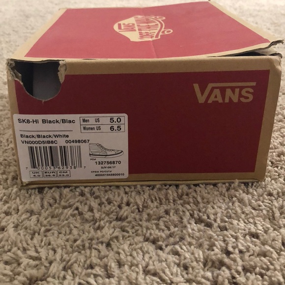 Black and White Hightop Vans - Picture 4 of 4